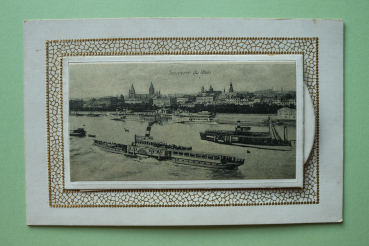 Postcard Leporello PC Bingen 1905-1920 to Bacharach to St Goar to Ehrenbreitstein Town architecture Rheinland Pfalz
